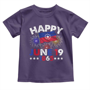 Juneteenth Flag Toddler T Shirt Black Freedom Black History June 19 1865 TS10 Purple Print Your Wear