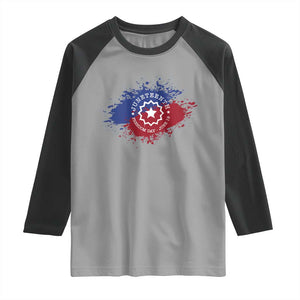 Juneteenth Freedom Day June 19 1865 Raglan Shirt Juneteenth Flag TS11 Sport Gray Black Print Your Wear