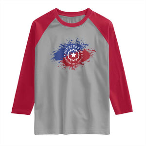 Juneteenth Freedom Day June 19 1865 Raglan Shirt Juneteenth Flag TS11 Sport Gray Red Print Your Wear