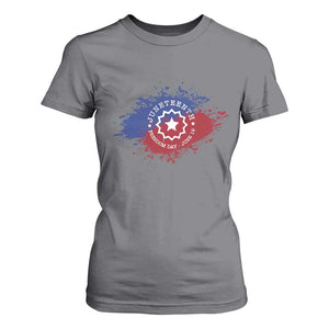 Juneteenth Freedom Day June 19 1865 T Shirt For Women Juneteenth Flag TS11 Charcoal Print Your Wear