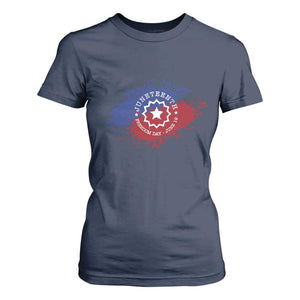 Juneteenth Freedom Day June 19 1865 T Shirt For Women Juneteenth Flag TS11 Navy Print Your Wear