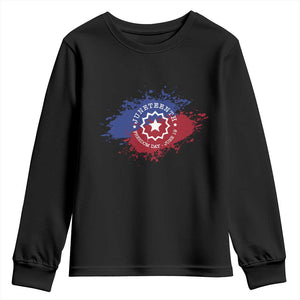 Juneteenth Freedom Day June 19 1865 Youth Sweatshirt Juneteenth Flag TS11 Black Print Your Wear