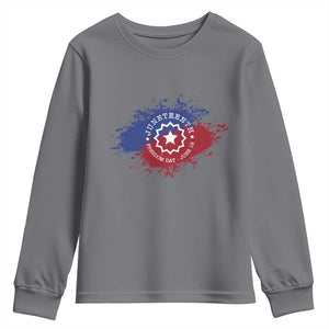 Juneteenth Freedom Day June 19 1865 Youth Sweatshirt Juneteenth Flag TS11 Charcoal Print Your Wear