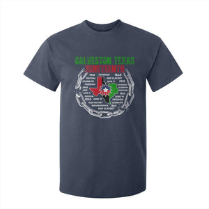 Juneteenth Galveston Texas T Shirt For Kid Break The Chain Freedom Since 1865 TS11 Navy Print Your Wear