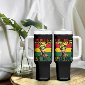 Juneteenth Is My Independence Day 160 Years Of Freedom Tumbler With Handle TS11 Print Your Wear
