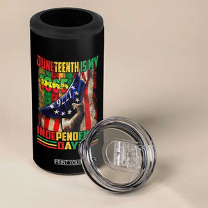 Juneteenth Is My Independence Day 4 in 1 Can Cooler Tumbler Black Pride American Flag TS11 Print Your Wear