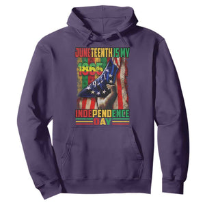 Juneteenth Is My Independence Day Hoodie Black Pride American Flag TS11 Purple Print Your Wear