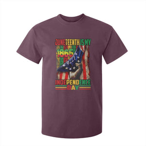 Juneteenth Is My Independence Day T Shirt For Kid Black Pride American Flag TS11 Maroon Print Your Wear