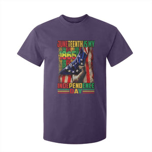 Juneteenth Is My Independence Day T Shirt For Kid Black Pride American Flag TS11 Purple Print Your Wear