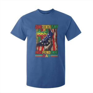 Juneteenth Is My Independence Day T Shirt For Kid Black Pride American Flag TS11 Royal Blue Print Your Wear