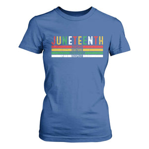 Juneteenth T Shirt For Women Black History Culture Excellence Respect Retro Vintage TS10 Royal Blue Print Your Wear