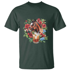 Ky Derby Day Party T Shirt Mint Juleps and Roses Horse Racing TS02 Dark Forest Green Print Your Wear