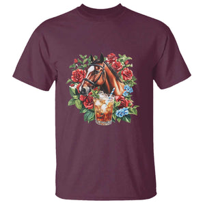 Ky Derby Day Party T Shirt Mint Juleps and Roses Horse Racing TS02 Maroon Print Your Wear