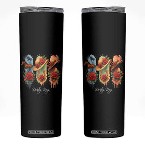 Ky Derby Day Skinny Tumbler Horse Racing Nice Hat Mint Julep and Roses TS02 Black Print Your Wear