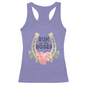 Ky Derby Horse Racing Racerback Tank Top Horses and Roses TS02 Violet Print Your Wear