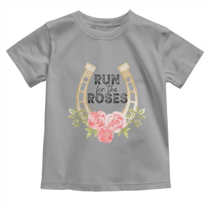 Ky Derby Horse Racing Toddler T Shirt Horses and Roses TS02 Sport Gray Print Your Wear