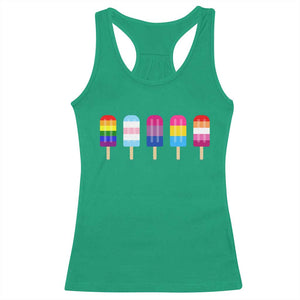 LGBT Rainbow Popsicles Racerback Tank Top Summer Ice Cream LGBTQ Pride Ally TS10 Irish Green Print Your Wear