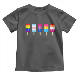 LGBT Rainbow Popsicles Toddler T Shirt Summer Ice Cream LGBTQ Pride Ally TS10 Dark Heather Print Your Wear