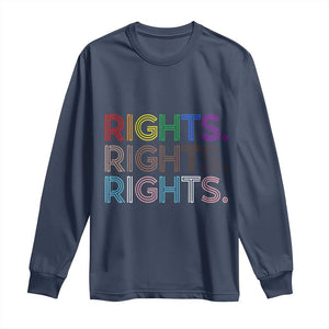 LGBTQ Trans Rights Long Sleeve Shirt Social Justice Equality Human Rights TS10 Navy Print Your Wear
