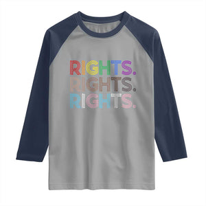 LGBTQ Trans Rights Raglan Shirt Social Justice Equality Human Rights TS10 Sport Gray Navy Print Your Wear