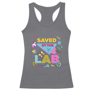 Lab Week Racerback Tank Top Saved By The Lab Retro Medical Laboratory Tech TS02 Charcoal Print Your Wear