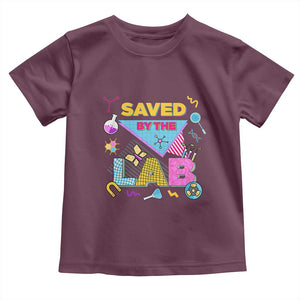 Lab Week Toddler T Shirt Saved By The Lab Retro Medical Laboratory Tech TS02 Maroon Print Your Wear
