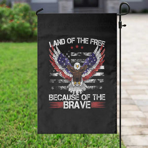 Land of the Free Because of the Brave Garden Flag American Flag Patriotic Eagle 4th of July TS10 Print Your Wear