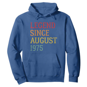 Legend Since August 1975 Hoodie Vintage Retro 50th Birthday Gifts TS10 Royal Blue Print Your Wear