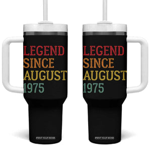 Legend Since August 1975 Tumbler With Handle Vintage Retro 50th Birthday Gifts TS10 One Size: 40 oz Black Print Your Wear