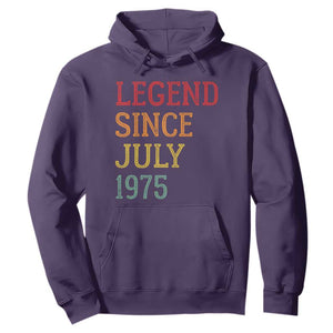 Legend Since July 1975 Hoodie Vintage Retro 50th Birthday Gifts TS10 Purple Print Your Wear