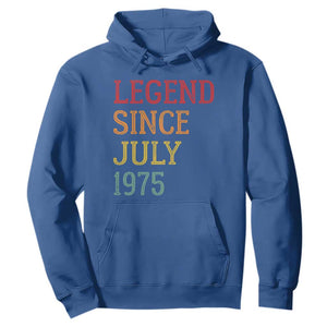Legend Since July 1975 Hoodie Vintage Retro 50th Birthday Gifts TS10 Royal Blue Print Your Wear
