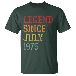 Legend Since July 1975 T Shirt Vintage Retro 50th Birthday Gifts TS10 Dark Forest Green Print Your Wear