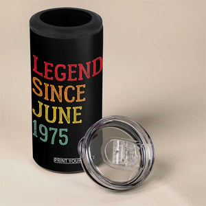 Legend Since June 1975 4 in 1 Can Cooler Tumbler Vintage Retro 50th Birthday Gifts TS10 Print Your Wear
