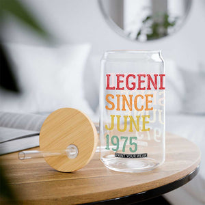 Legend Since June 1975 Glass Can Vintage Retro 50th Birthday Gifts TS10 Print Your Wear