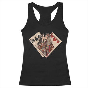 Lesbian Pride Racerback Tank Top Vintage Kissing Cards Sapphic Art TS10 Black Print Your Wear