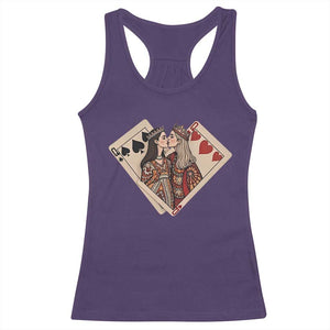 Lesbian Pride Racerback Tank Top Vintage Kissing Cards Sapphic Art TS10 Purple Print Your Wear
