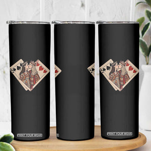 Lesbian Pride Skinny Tumbler Vintage Kissing Cards Sapphic Art TS10 Print Your Wear