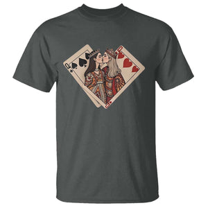 Lesbian Pride T Shirt Vintage Kissing Cards Sapphic Art TS10 Dark Heather Print Your Wear