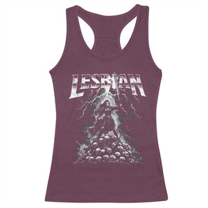 Lesbian Racerback Tank Top Funny Meme Dark Fantasy TS10 Maroon Print Your Wear