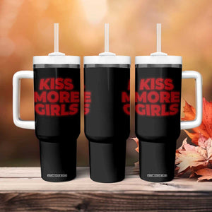 Lesbian Tumbler With Handle Kiss More Girls Funny Pride Month TS10 Print Your Wear