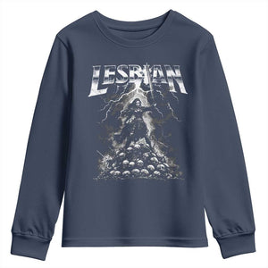 Lesbian Youth Sweatshirt Funny Meme Dark Fantasy TS10 Navy Print Your Wear