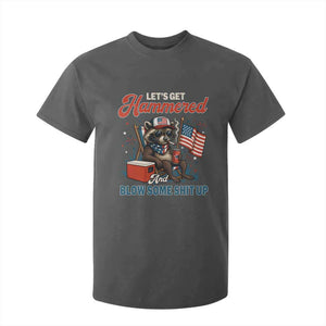 Lets Get Hammered and Blow Some Shit Up T Shirt For Kid Raccoon 4th Of July America TS10 Dark Heather Print Your Wear
