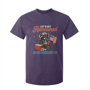 Lets Get Hammered and Blow Some Shit Up T Shirt For Kid Raccoon 4th Of July America TS10 Purple Print Your Wear