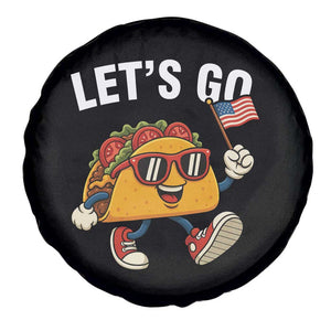Lets Go Taco Patriotic Spare Tire Cover Funny 4th of July Food Humor TS02 Print Your Wear