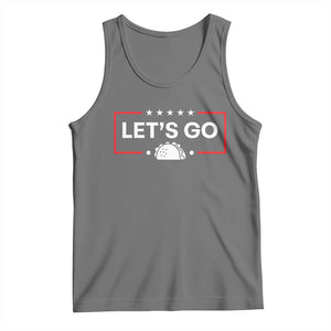 Let's Go Taco Tank Top Tacos for President Political Satire TS02 Black Heather Print Your Wear