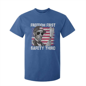 Lincoln 4th Of July T Shirt For Kid Abe Freedom First Safety Third American Flag TS10 Royal Blue Print Your Wear
