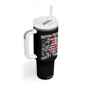Lincoln 4th Of July Tumbler With Handle Abe Freedom First Safety Third American Flag TS10 Print Your Wear
