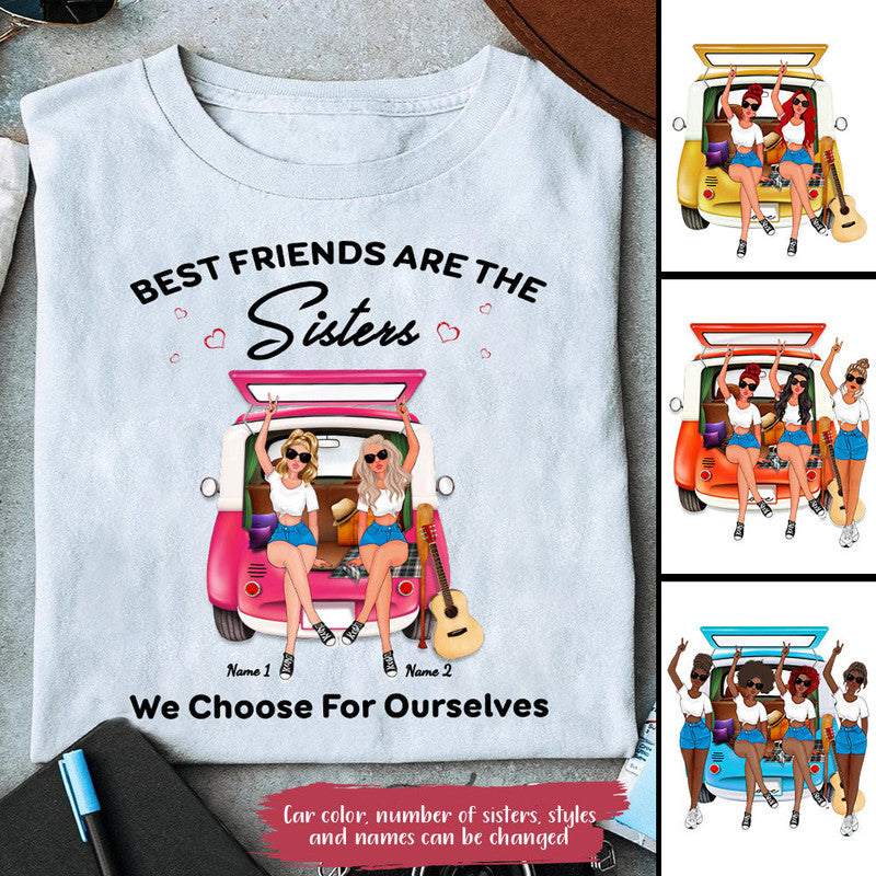 Custom Jeep Tee Shirts Best Friends Are The Sisters We Choose For Ourselves NO.1 CTM Custom - Printyourwear