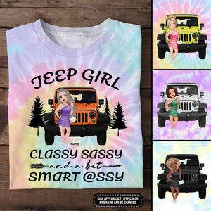 Custom Jeep Tee Shirts Jeep Chibi Girl Classy Sassy and A Bit Smart Assy CTM Youth Custom - Printyourwear