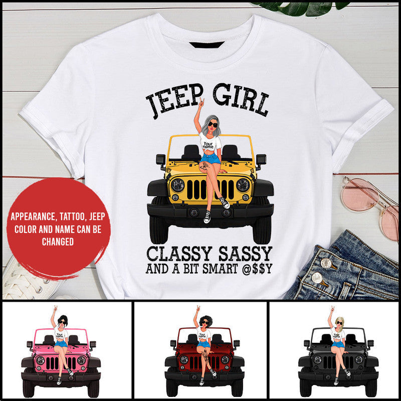 Custom Jeep Tee Shirts Classy and Sassy Jeep Girl CTM Custom - Printyourwear